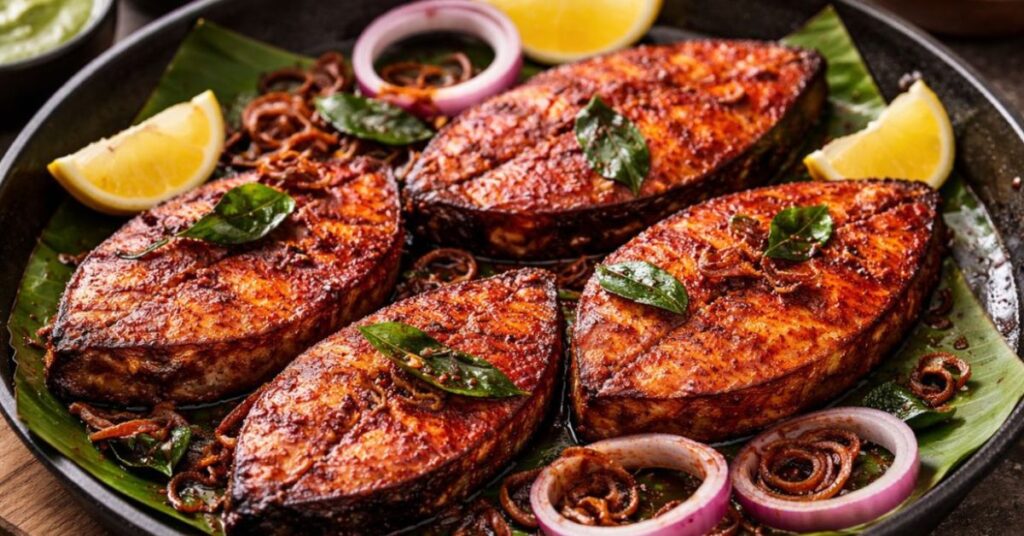 Restaurant-Style Anjal Tawa Fry – Spicy Coastal Seer Fish Recipe
