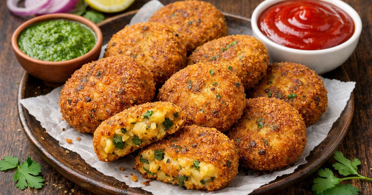 Homemade Potato Cutlet – Simple Indian Snack Recipe with Bread Crumbs